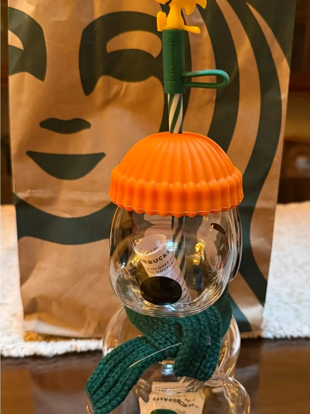 Starbucks x Peanuts Snoopy Glass Cold Cup 20 oz (Fall 2026 Collection)